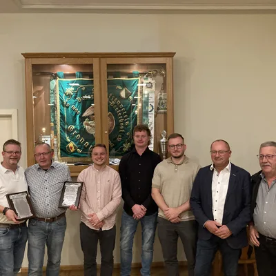 von links: Christian Gleis, Michael Wessendorf, Jannik Dapper, Jan-Hendrik Achteresch, Simon Sell, Jörg Frieske, Heinrich Thebelt
