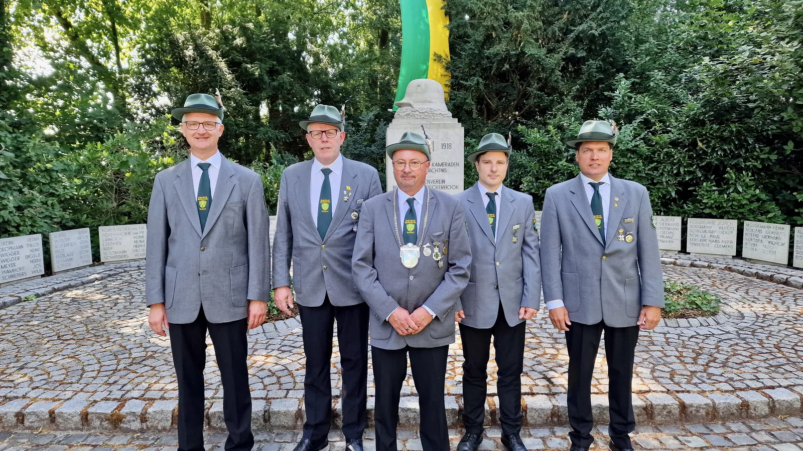 Der Geschäftsführende Vorstand von 2023, bestehend aus: Gerd Lübbers, Berthold Doetkotte, Jörg Frieske, Markus Busen, Bernd Lewing